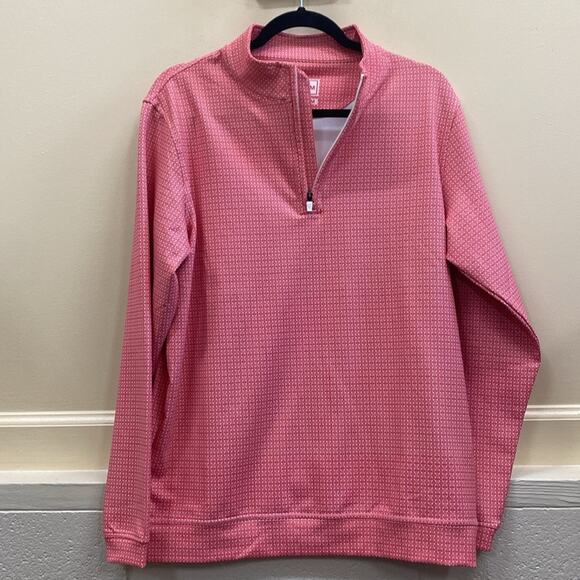 USA Palm Fame women’s size medium 1/4 zip long sleeve activewear pink top - Picture 1 of 5